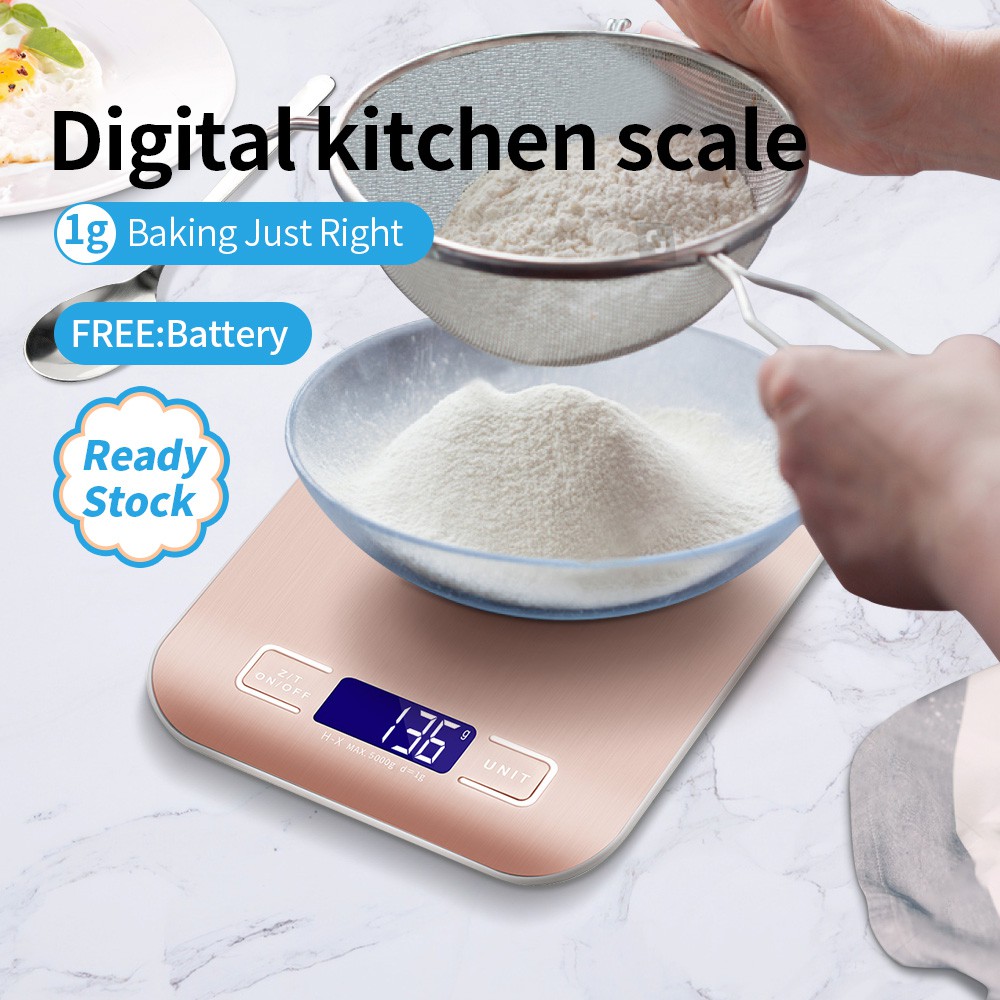 KUBEI Food Kitchen Scale 10kg Slim Digital Electronic Scales Weighing