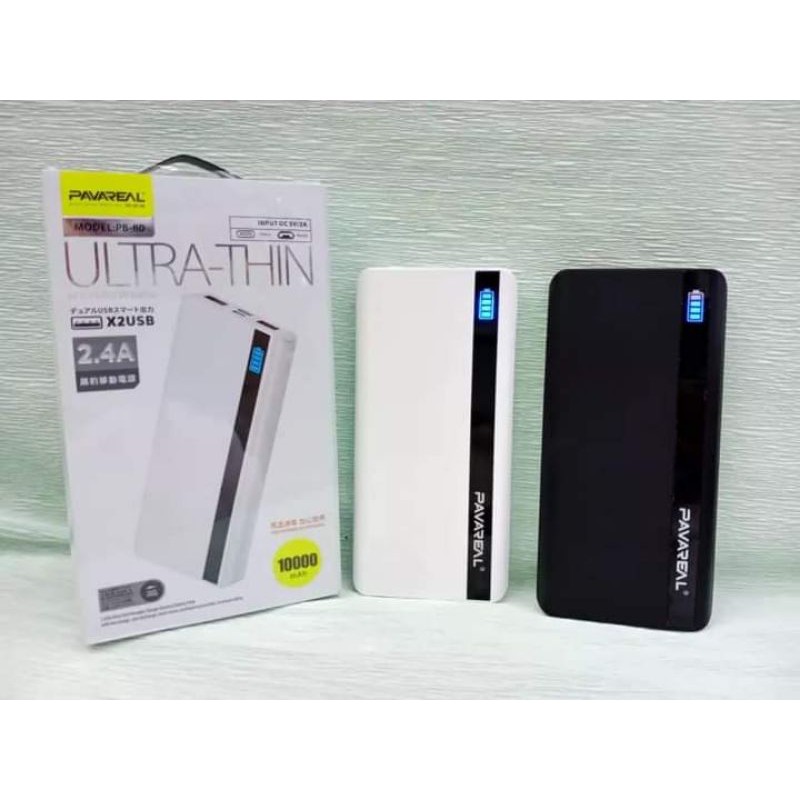 PAVAREAL PB-80 ULTRA THIN Polymer Power Bank 10000 mAh 2.4A | Shopee ...