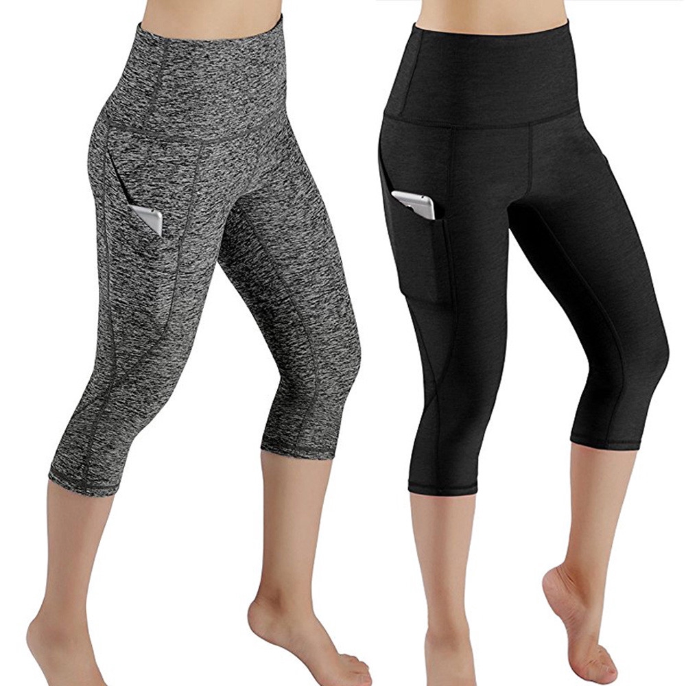 three quarter length sports leggings