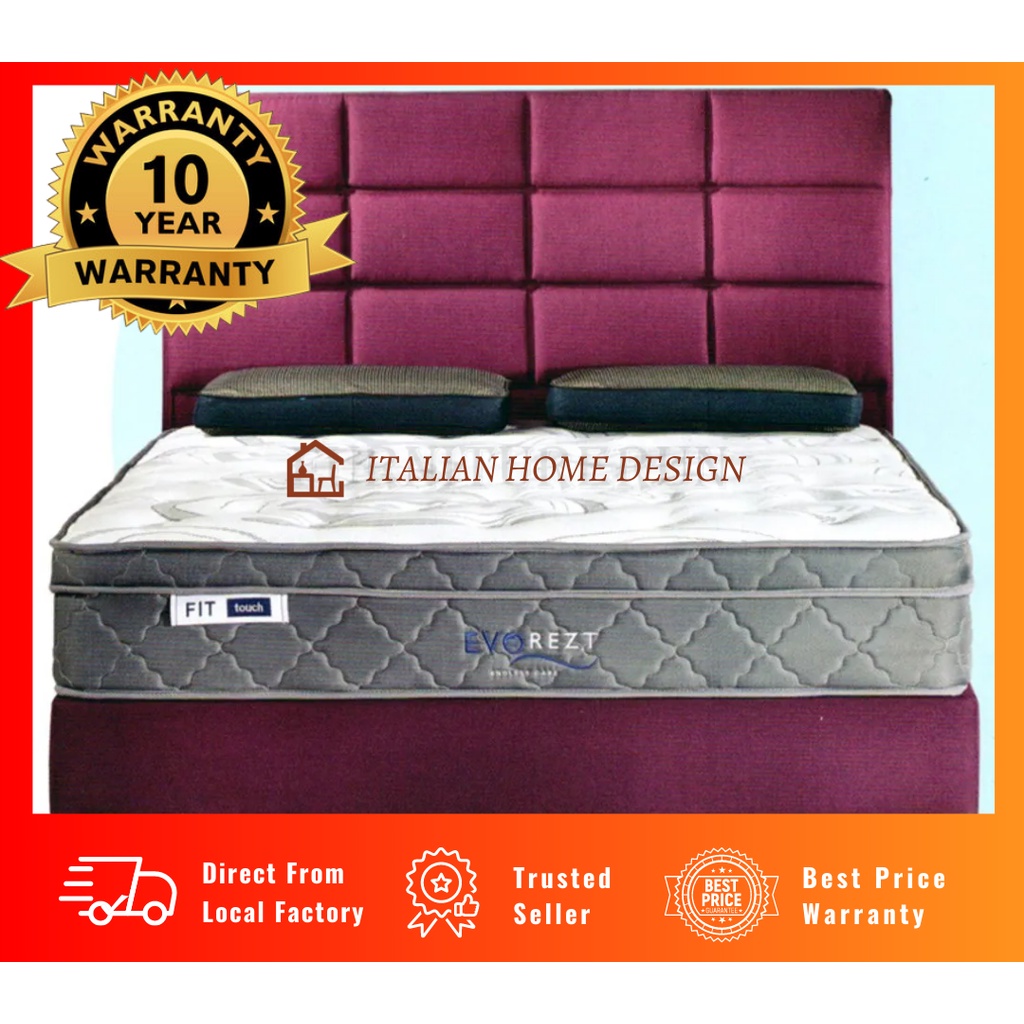 Melaka Home Design Evorezt Brand Fit Touch Mattress 10 Years Warranty