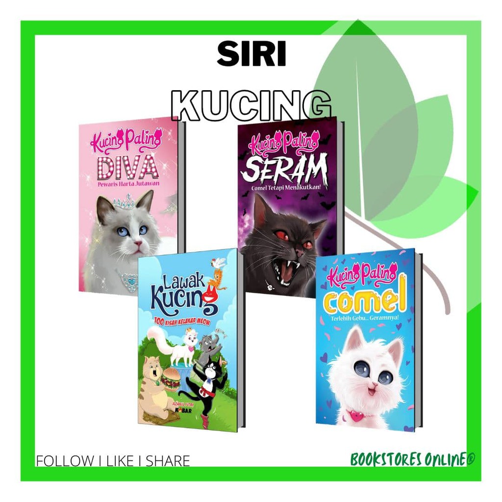 DAUN Buku Kucing Paling Comel, Paling Diva, Paling Seram, Lawak Kucing  14cmX19cm edaran Blink