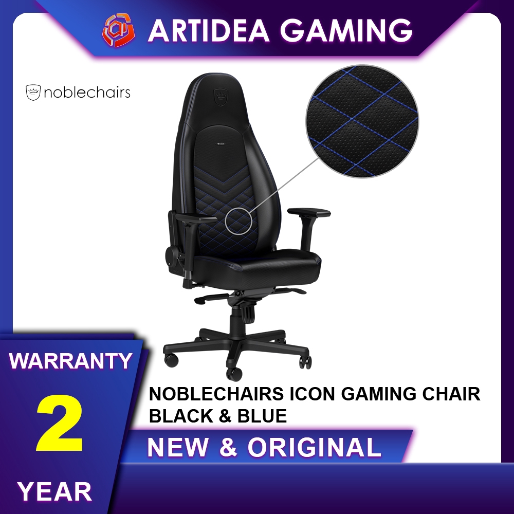 noblechairs icon gaming chair black  blue  nblicnpubblsgl