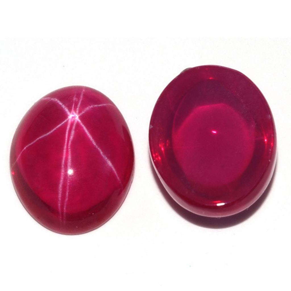 3.10 Ct Ring Size Natural Ruby Star Sapphire 6 Ray Round Cabochon Loose Gemstone 
