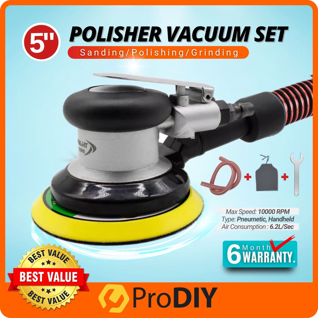 Pneumetic Palm 5Inch Polisher Machine Polishing Machine Cordless