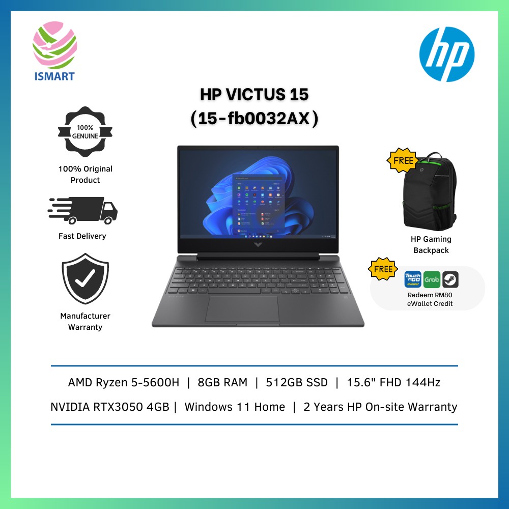 HP Laptop VICTUS GAMING 15-Fb0032AX 15.6