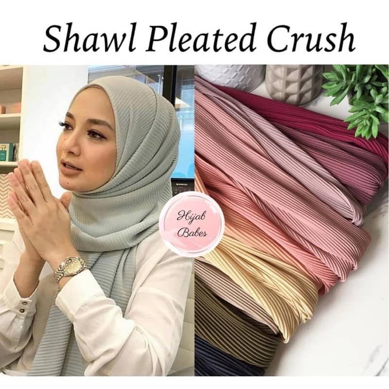 tudungpeople pleated shawl