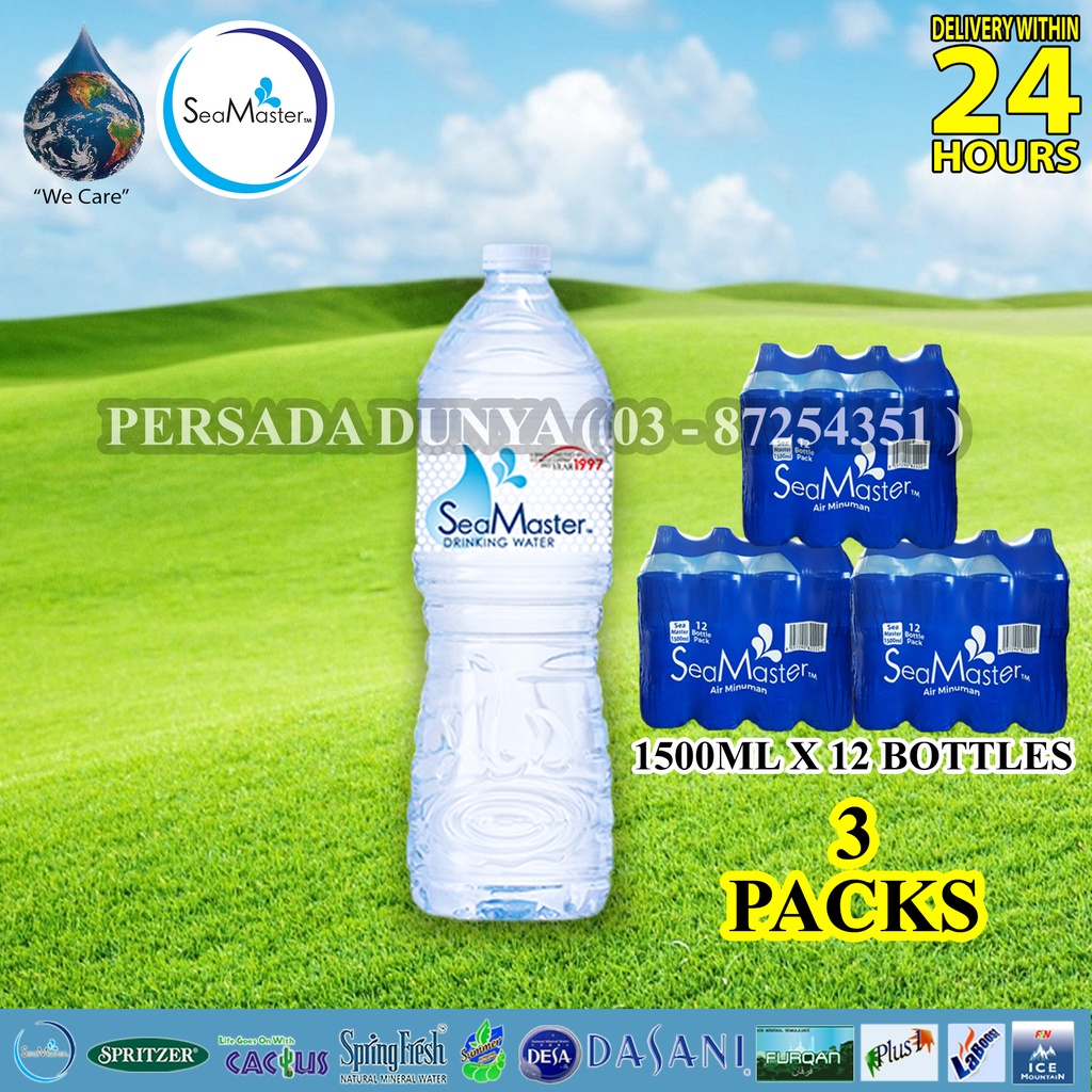 SEAMASTER Drinking Water (1500ml x 12 Bottles x 3 Packs) | Shopee Malaysia