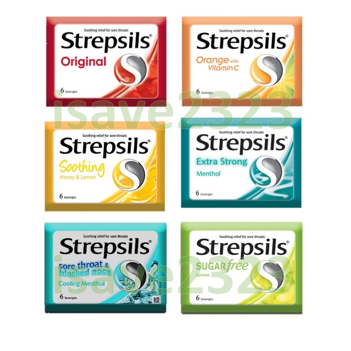 Strepsil Sore Throat Lozenges (6 Iozengs/Pack) - Original, Orange ...