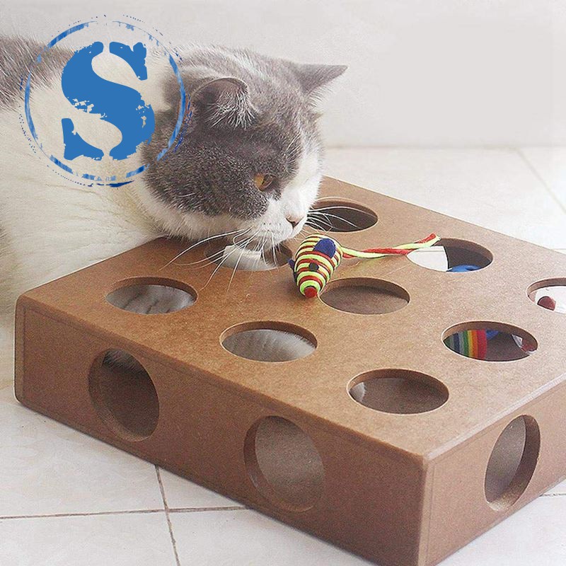 wooden cat toy