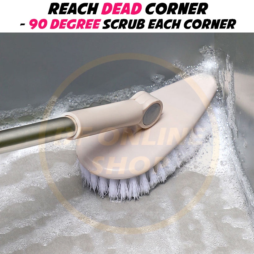 Buy Bathroom Brush Long Handle Brush Floor Brush 180 Rotation Tile Brush Scrub Brush Berus Bilik Air Berus Lantai Seetracker Malaysia