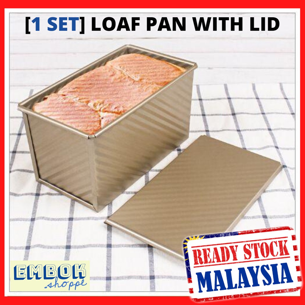[READY STOCK] 450g LOAF TOAST SANDWICH BREAD PAN WITH LID LOYANG ROTI