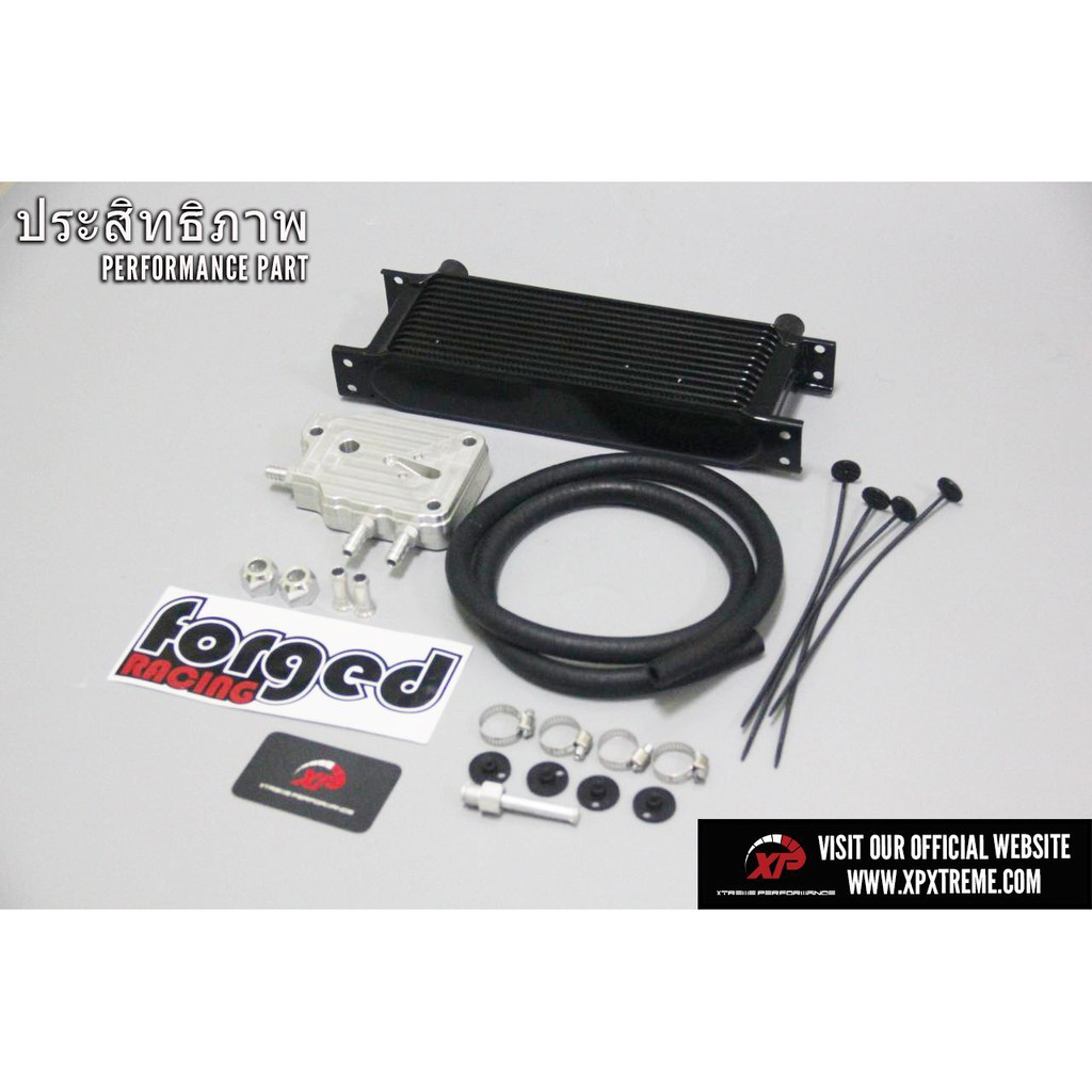 FORGED RACING GEARBOX COOLER CVT ATF SET 13 ROW WITH ADAPTOR HOSE 