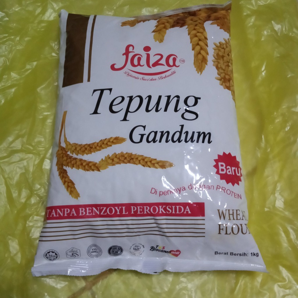 TEPUNG GANDUM FAIZA / FAIZAu0027S WHEAT FLOUR (1KG)- Produk keluaran 