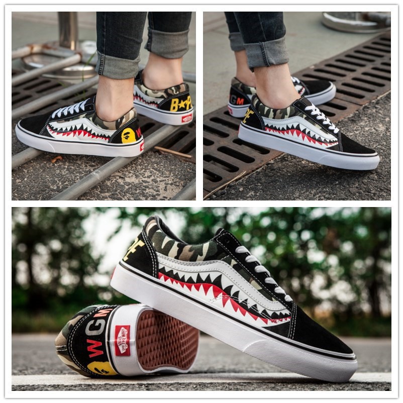 vans old skool shark bape