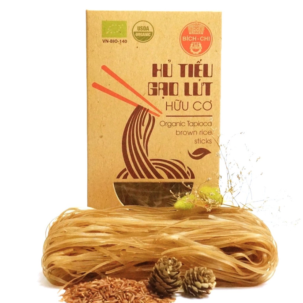 Organic brown rice noodles for babies Bich Chi (Box of 200g) Shopee