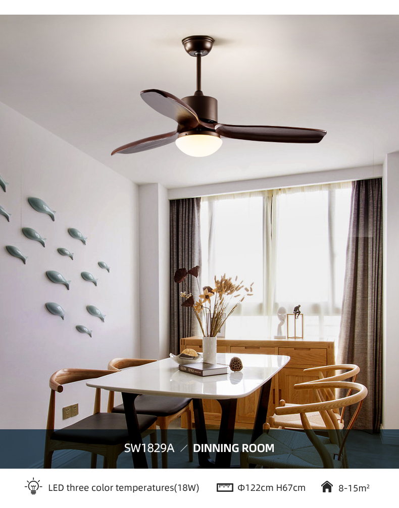Modern Minimalist Electric Fan Lamp Home Dining Room Fan Lamp Ceiling Fan Lamp Nordic Low Rise High Living Room Shopee Malaysia