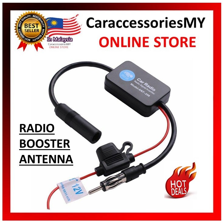 ANT-208 Active Car Radio Antenna AM FM Amplifier Booster 12V Portable New