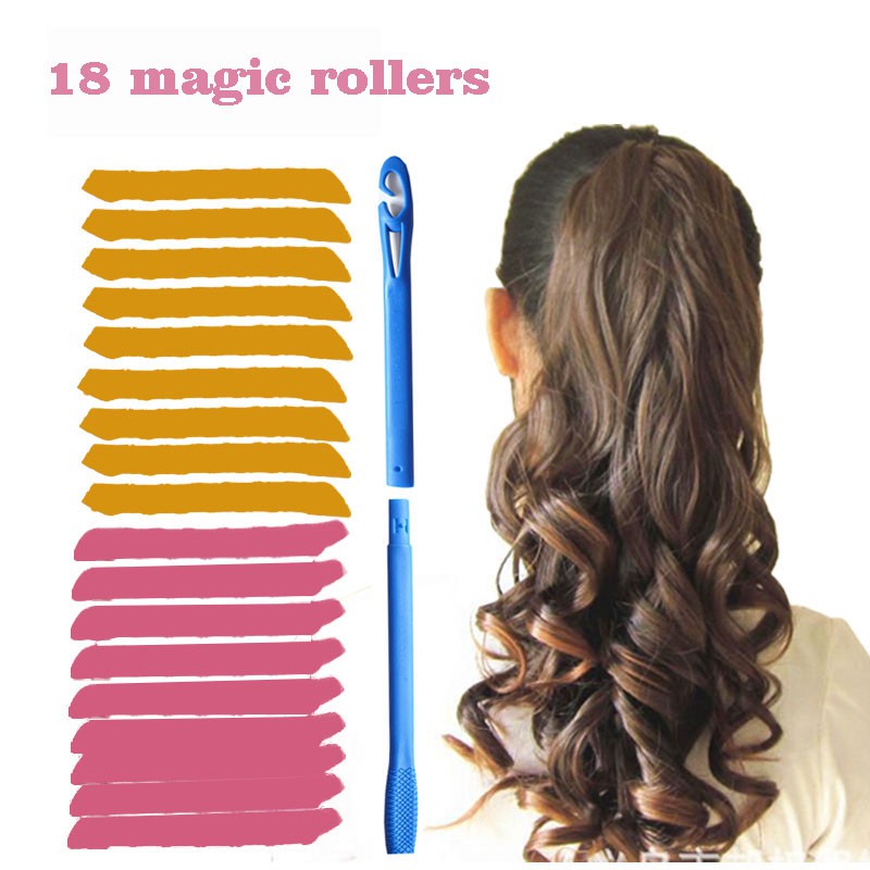 Magic Hair Curlers Spiral Curls Styling Kit 18 No Heat Hair