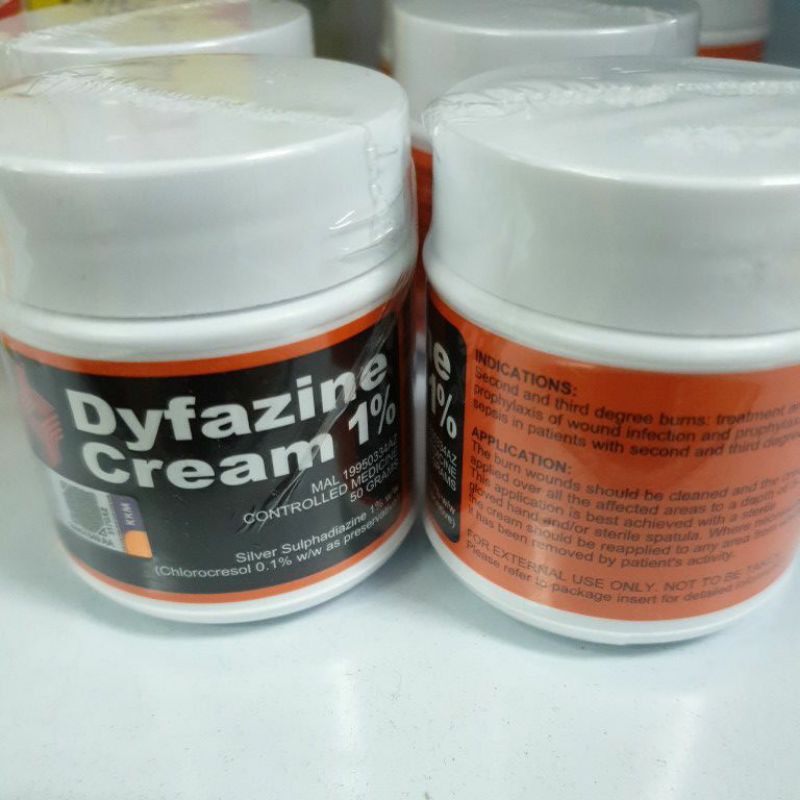 SSD Cream Silver Sulphadiazine 1% w/w 50G (Burns, luka kulit terbakar)