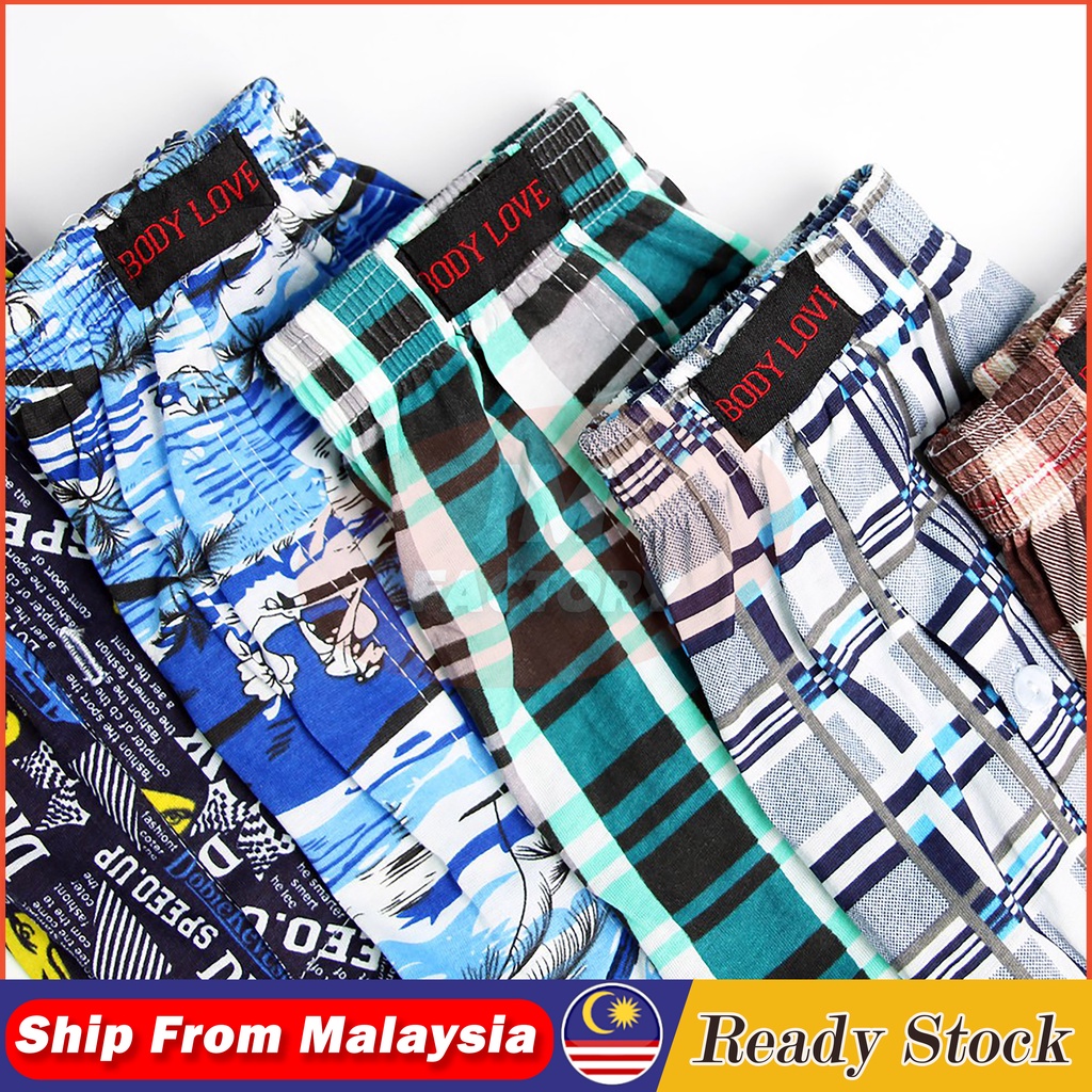 MEN BOXER 1PCS UNDERWARE NOT FIT COTTON COMFORT SELUAR PENDEK DALAM LELAKI