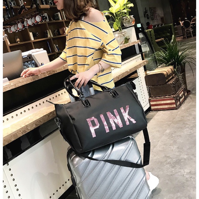Pink Vict Luggage Sling Bag Shoulder Bags Tote Beg tangan Besar isi ...