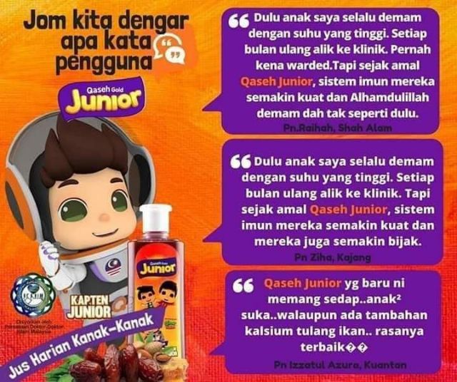 Qaseh Gold Junior Oren Shopee Malaysia