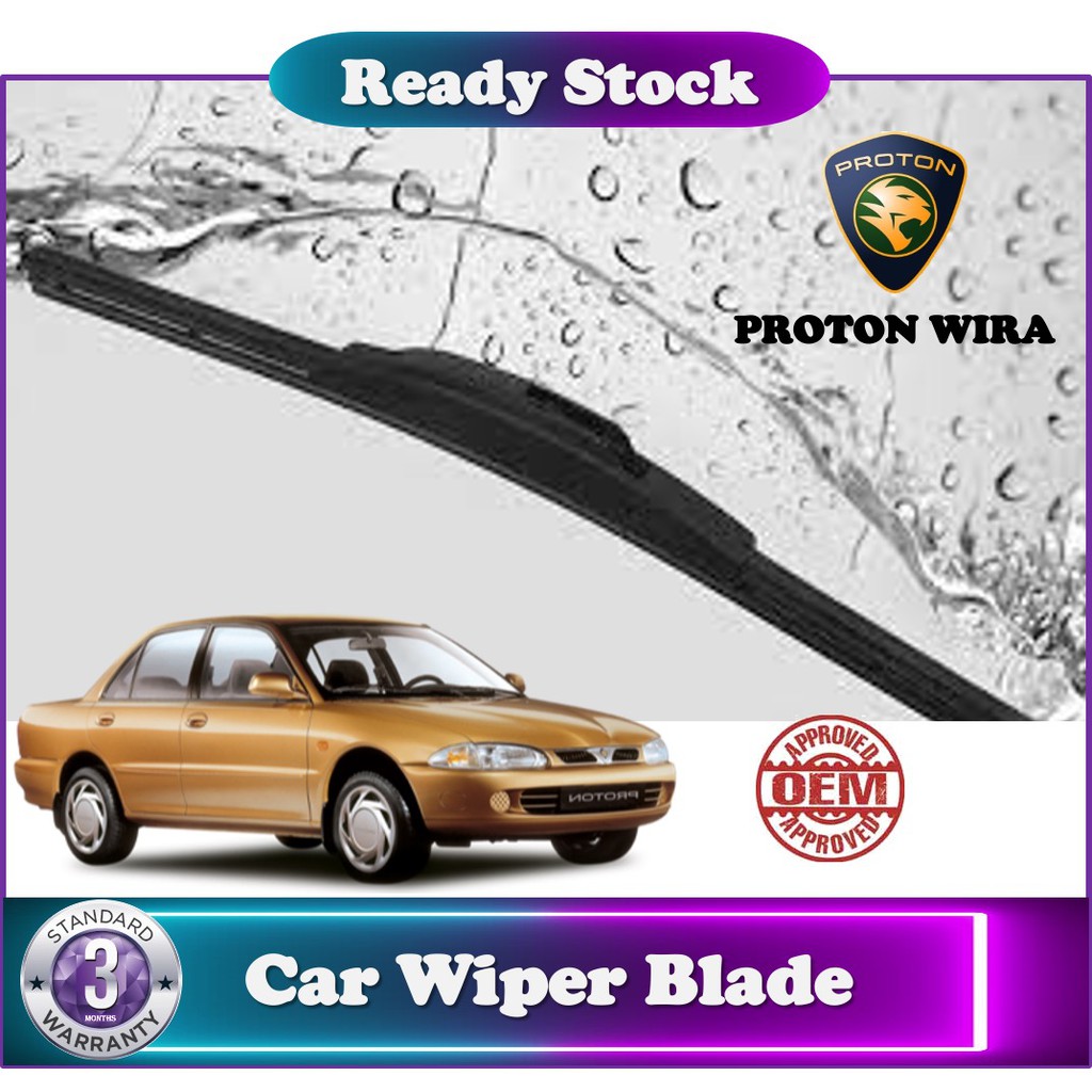 Proton Wira Soft Silicone Car Wiper Blades 1 Pair Includes 20 Inch 17 Inch 1993 2009 Oem Fitting Shopee Malaysia