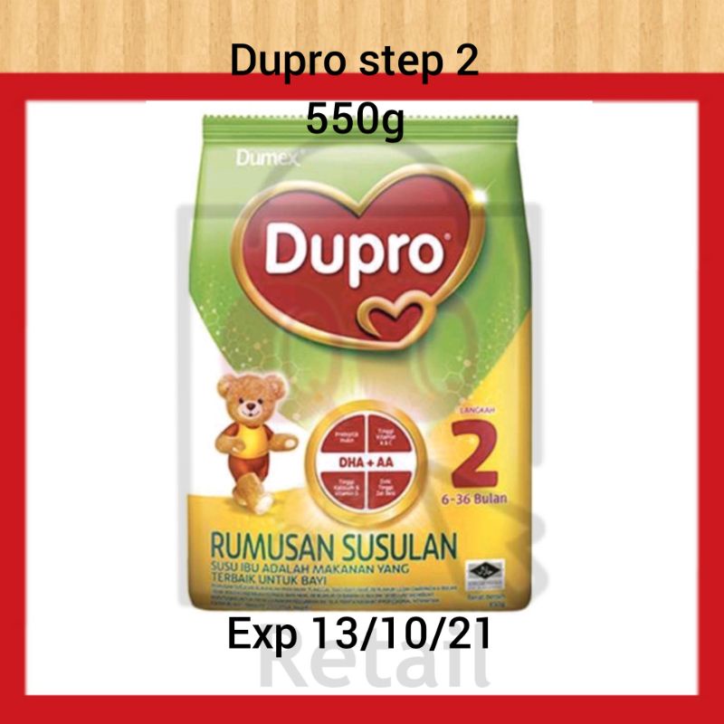 Dumex Dupro Step 2 550g 850g Exp 13 10 21