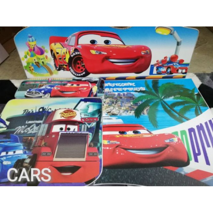 Study Table and Chair Kid Set with Cartoon Design [ RED CAR ] Meja belajar  | Shopee Malaysia
