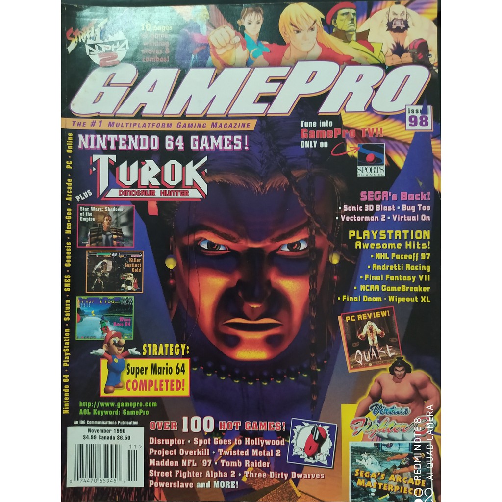 GAMEPRO Magazine Nov 1996 (Super Mario 64 Strategy Guides) | Shopee ...