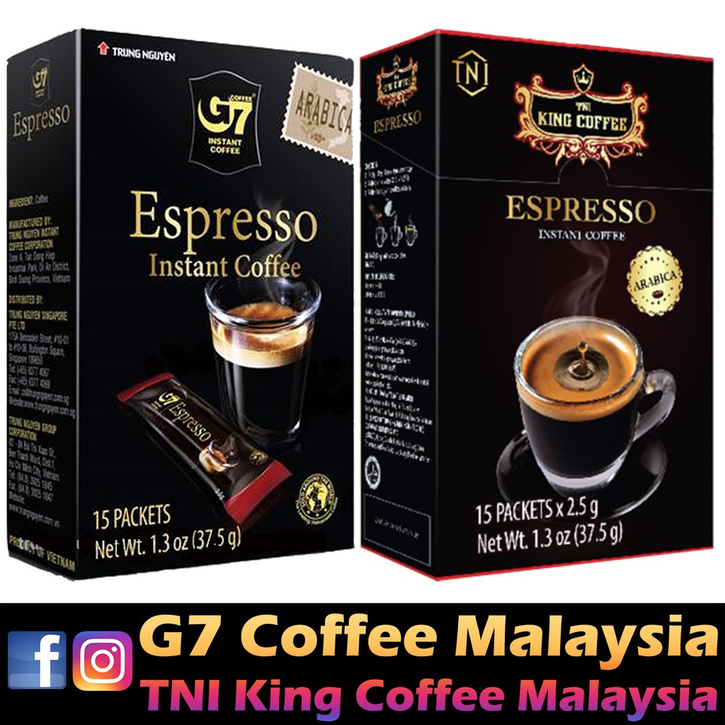 🌟G7 , TNI King Coffee Espresso Vietnam Coffee, 15 sac (HALAL)🌟 Shopee