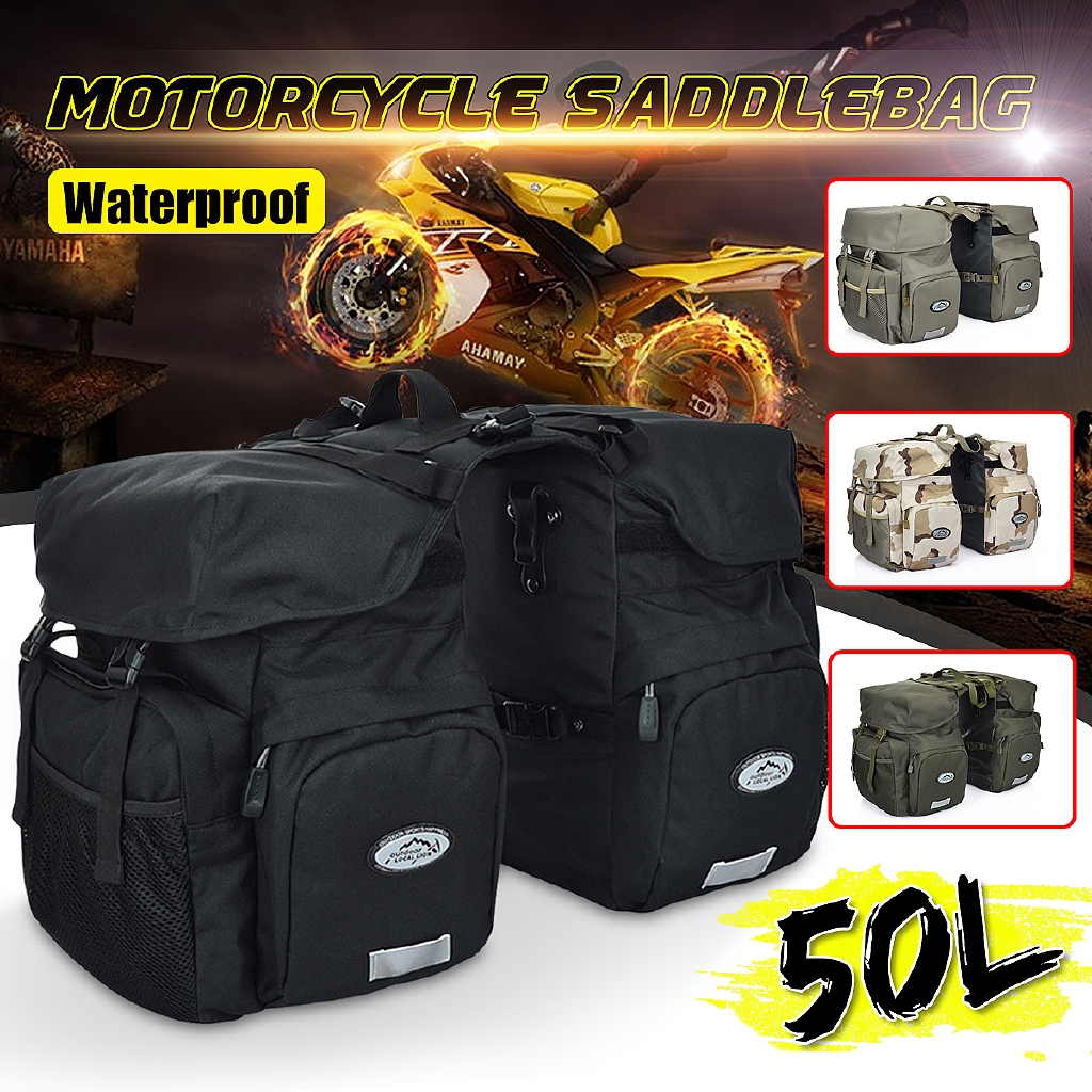 New Waterproof Oxford Motorcycle Motorbike Saddle Bag Small Pockets Luggage Bag