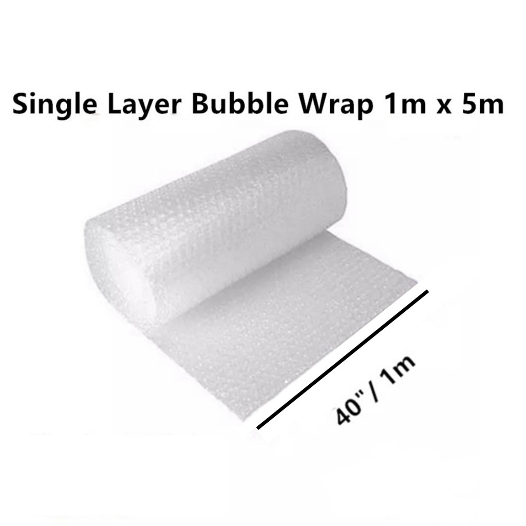 Bubble Wrap Single Layer 1 M X 5 Meter Bubble Wrap 100cm X 500cm Shopee Malaysia