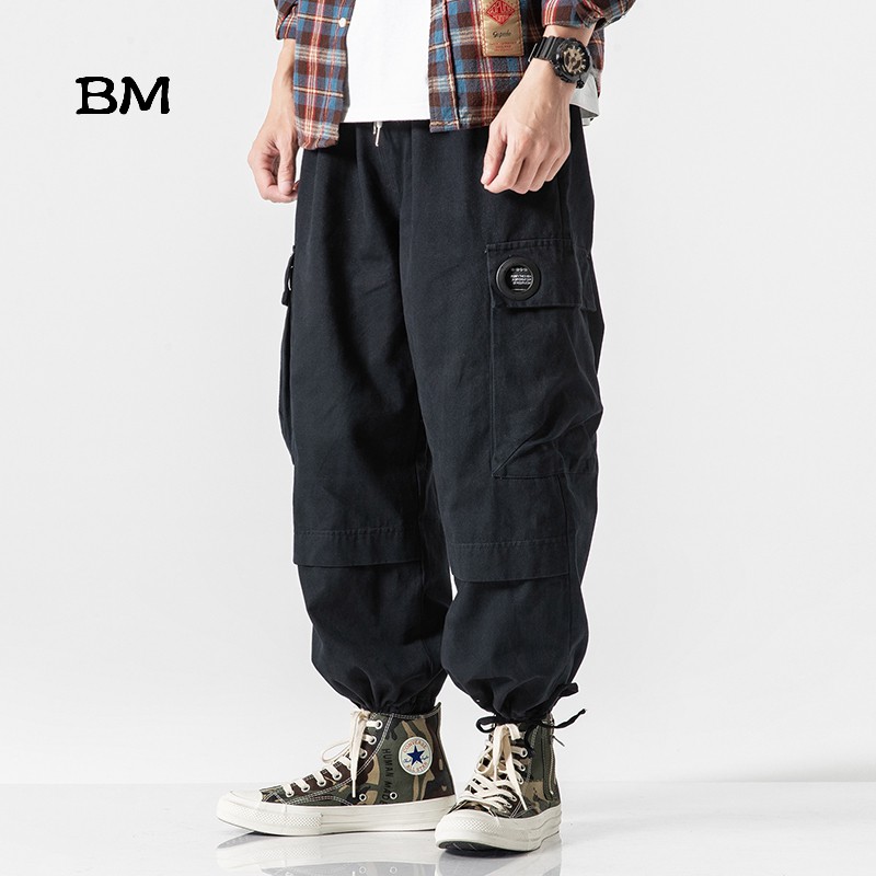 black cargo pants mens baggy