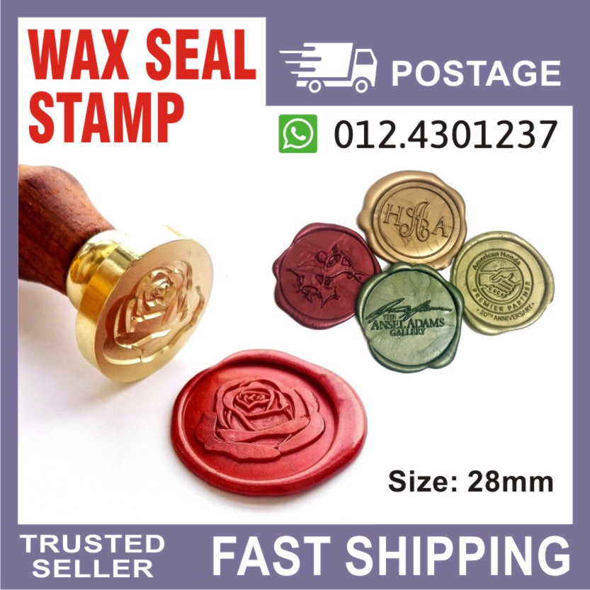 WAX SEAL Stamp 28mm (Customised Design) | Shopee Malaysia