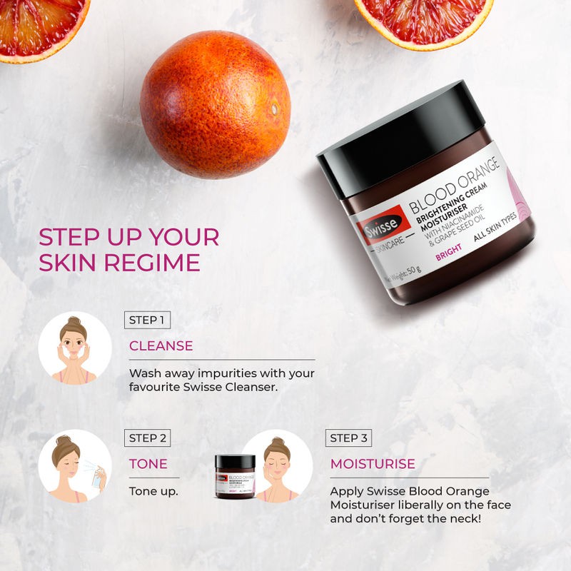 swisse skincare blood orange brightening cream moisturiser 50ml