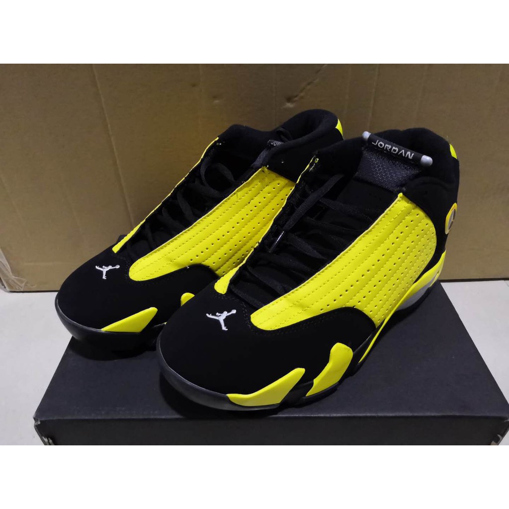 air jordan 14 black and yellow