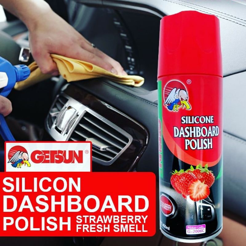 [ READY STOCK ] GETSUN Silicone Dashboard Polish Strawberry (450ml) Shopee Malaysia