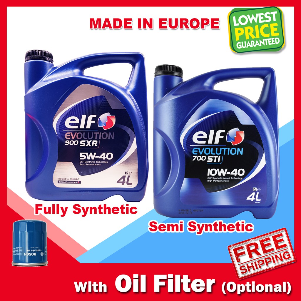 ELF Evolution 700 STI 10W40 (10W40) Semi Synthetic & SXR 900 5W40 (5W40) Fully Synthetic