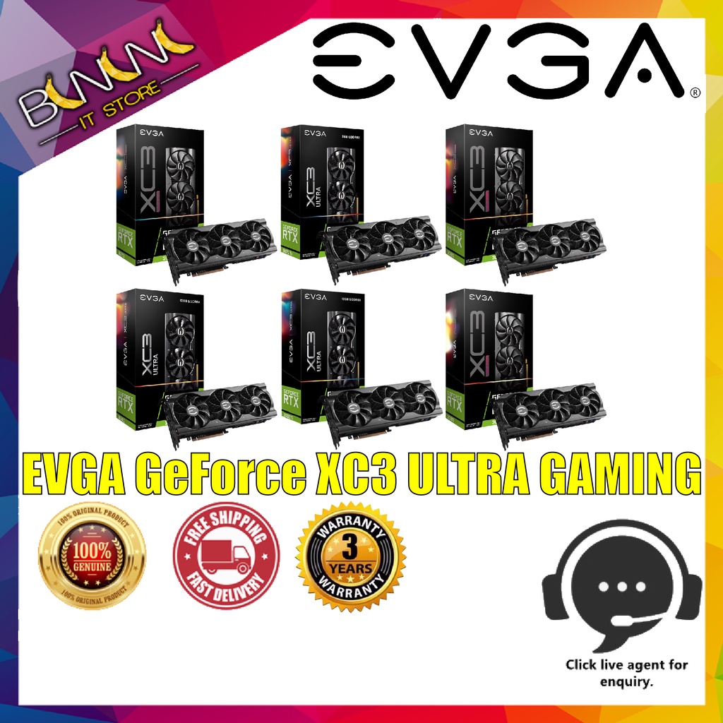 [Ready Stock] EVGA GeForce XC3 ULTRA GAMING RTX 3070 / RTX 3070 TI / RTX 3080 / RTX 3080 Ti