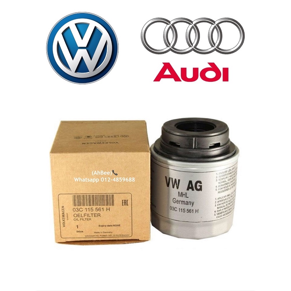 AUDI/ VOLKSWAGEN ENGINE OIL FILTER ORIGINAL 100% - AUDI A3/ VW JETTA ...