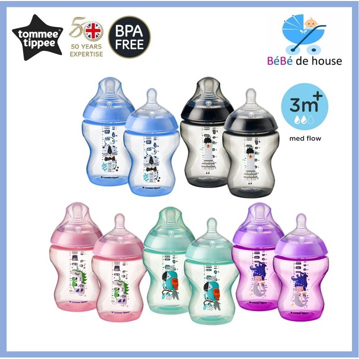 Tommee Tippee Botol Susu Close To Nature Tinted Color Bottle 9oz
