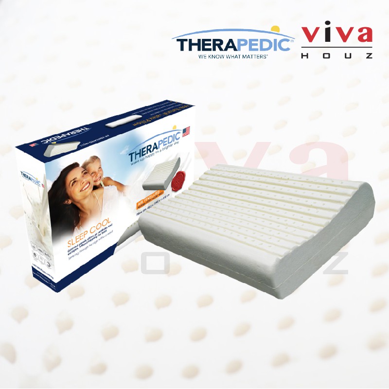 Therapedic Usa Sleep Cool Pillow 100 Natural Latex Neck Care