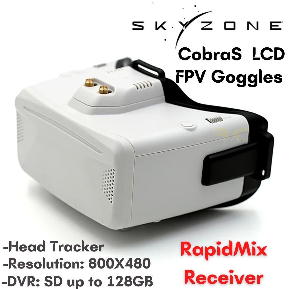 Skyzone Cobra S 5.8GHz 48CH 800X480 LCD RapidMix Receiver FPV Goggles