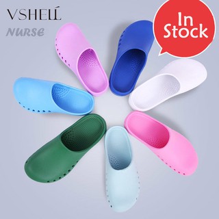[VSHELL] Soft Medical Doctor Nurse Surgical Shoes Anti-slip Protective Clogs Operating Room Lab Slippers Chef Work flip flop