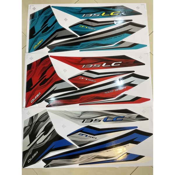 Lc135 New Lcv2 V7 2021 V7 New Design 19 Body Cover Sticker Stripe Shopee Malaysia