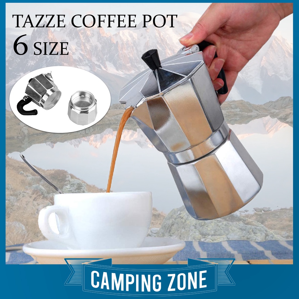 TAZZE COFFEE POT Moka Pot Coffee Makers Italian Drip Top Mocha Espresso Cafeteria Expresso Percolator