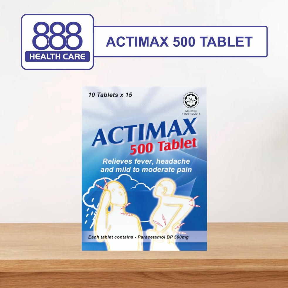 ACTIMAX 500 PARACETAMOL TABLET 15X10'S Shopee Malaysia