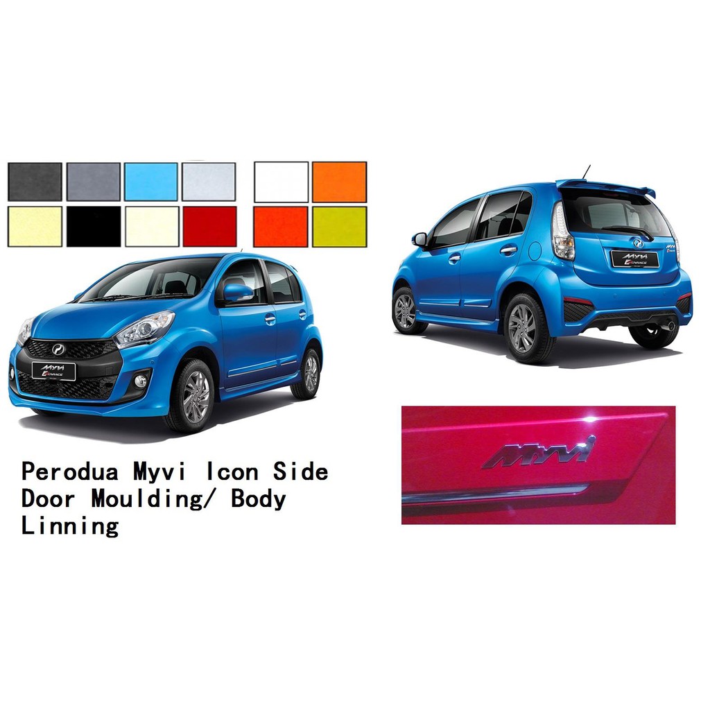 Perodua Myvi Side Door Moullding / Body Lining With Paint 