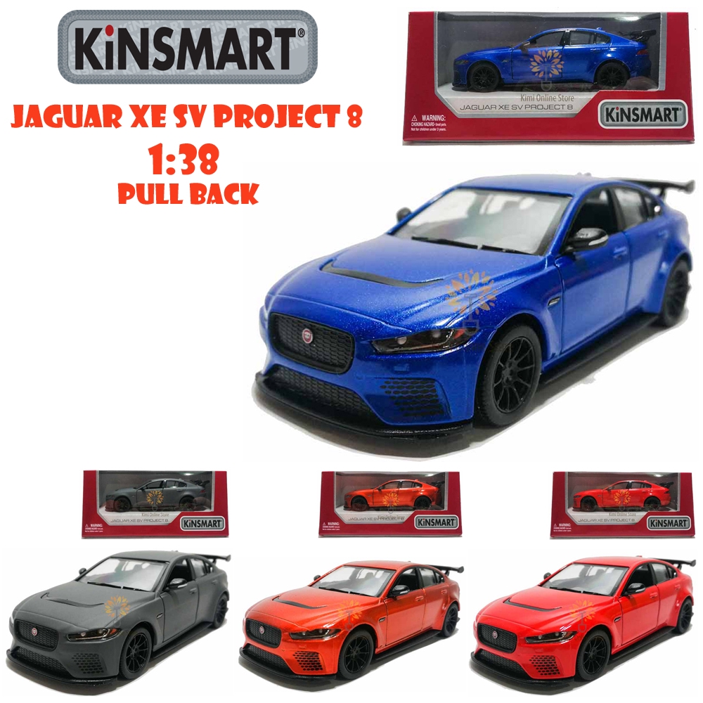Kinsmart 138 Diecast Jaguar XE SV Project 8 Car Model with Box